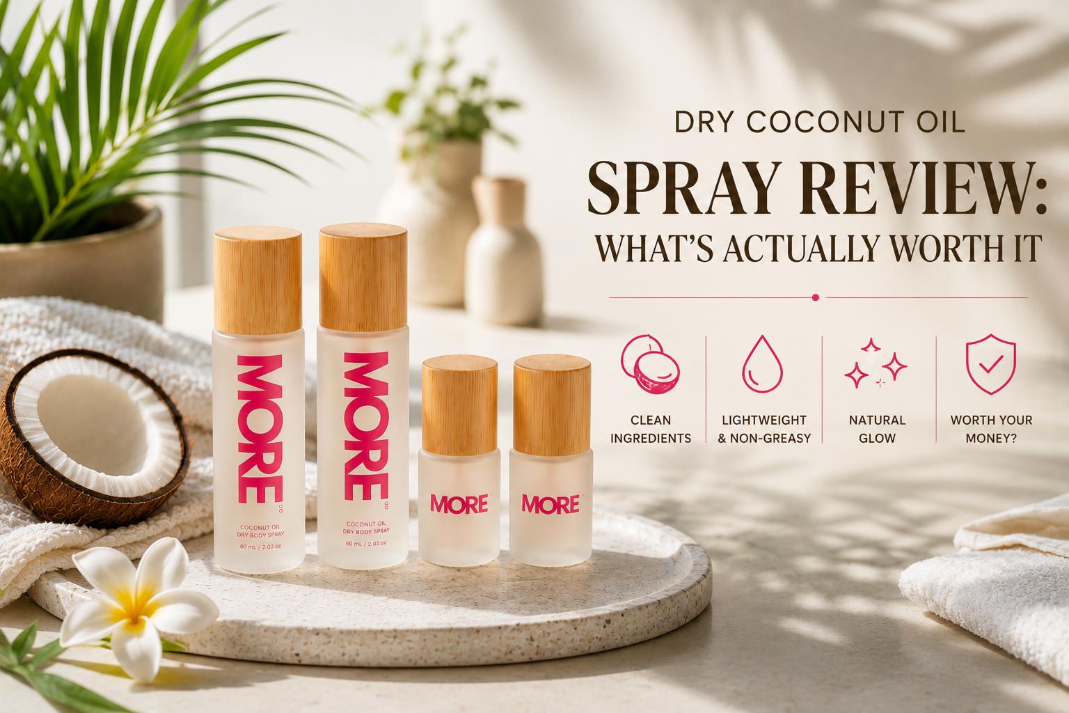 Dry Coconut Oil Spray Review graphic